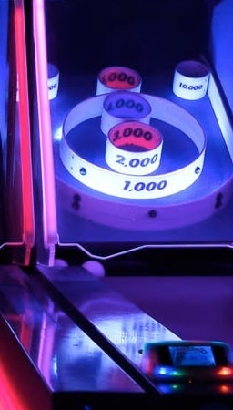 Skee-ball arcade machine
