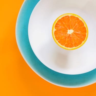 Orange on Plate